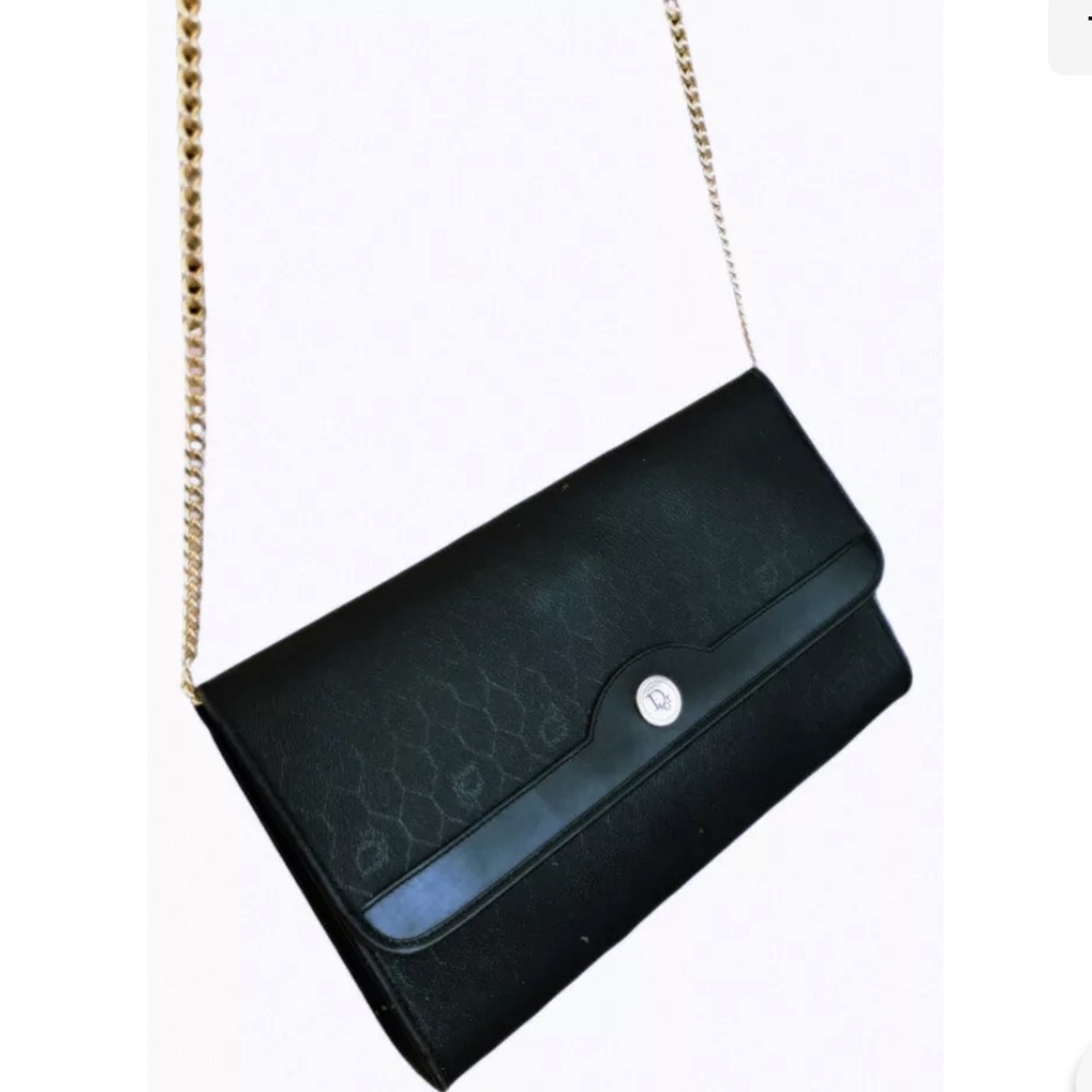 CHRISTIAN DIOR 2Way Leather  Clutch/shoulder Bag